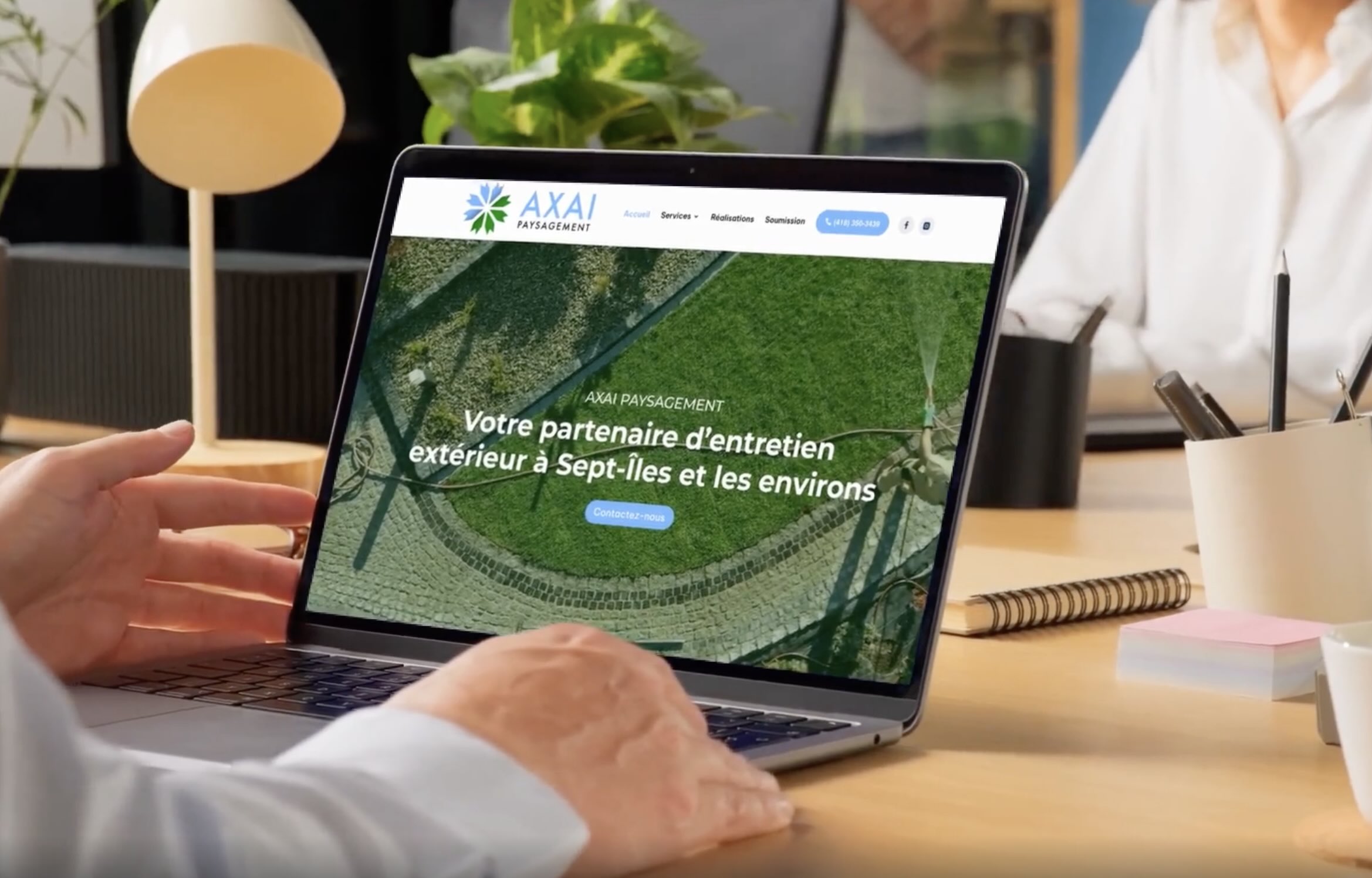 conception site internet axai paysagement
